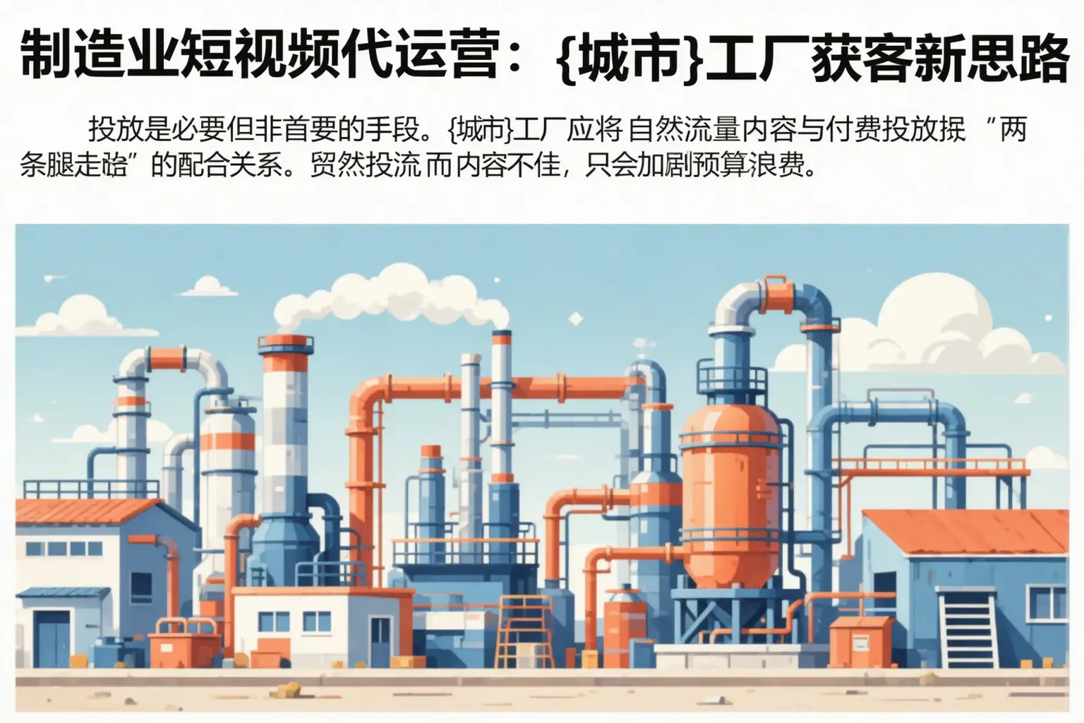 制造业短视频代运营:和县工厂获客新思路